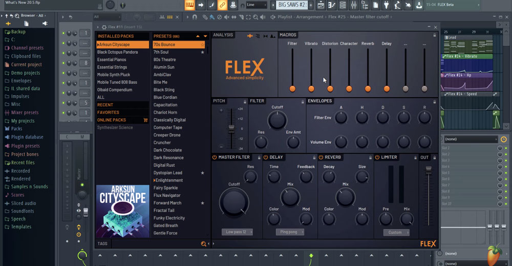 FL Studio 20.5 presenta el sintetizador multiengine 'FLEX' junto a varias mejoras, plugins actualizados y nuevos presets