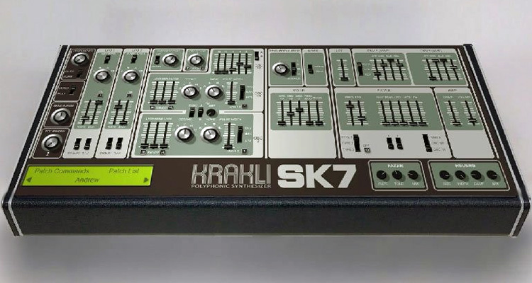 Krakli SK7 : Un sintetizador virtual gratis tras los pasos del clásico Roland SH-7