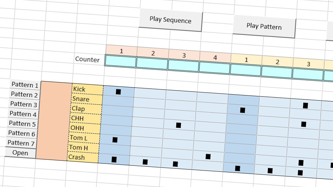 Esta increíble caja de ritmos en una hoja de cálculo Excel funciona de verdad