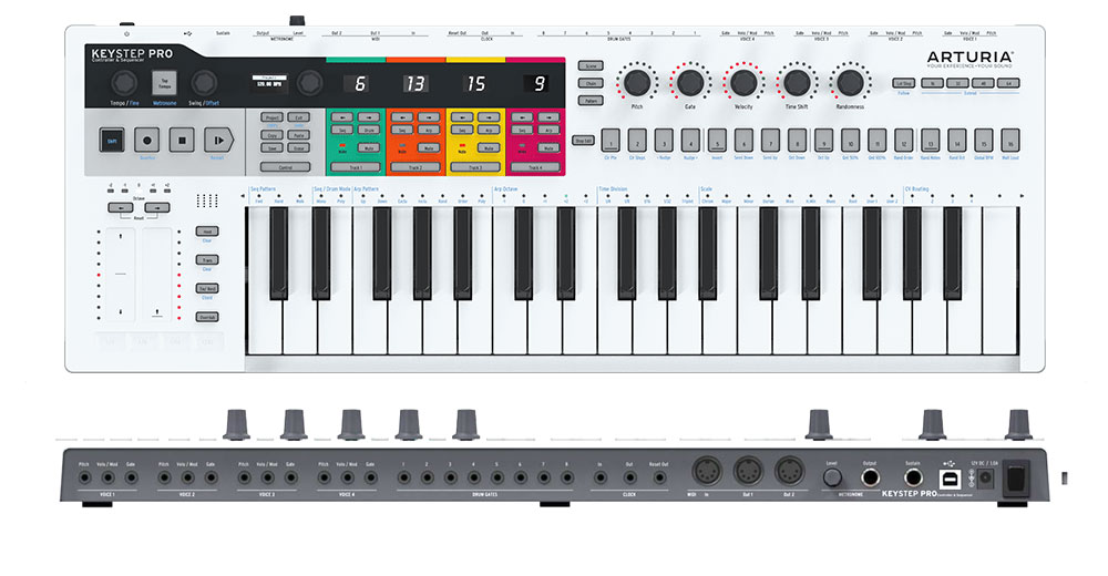 Arturia KeyStep Pro, teclado controlador MIDI y CV con secuenciador polifónico multicanal para sintetizadores modulares