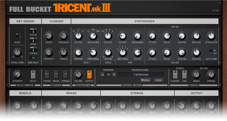 El clásico Korg Trident MkII encuentra un recuerdo virtual en el sintetizador gratis Tricent mkIII de Full Bucket Music