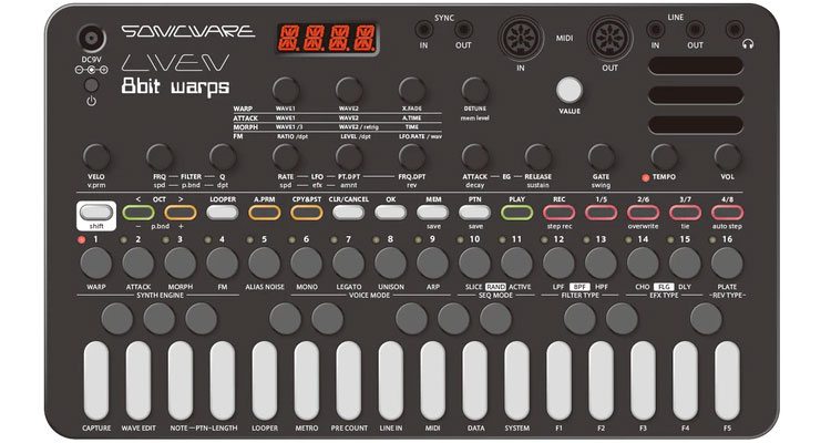 Chiptune en movimiento con el sintetizador portátil Sonicware Liven 8bit Warps