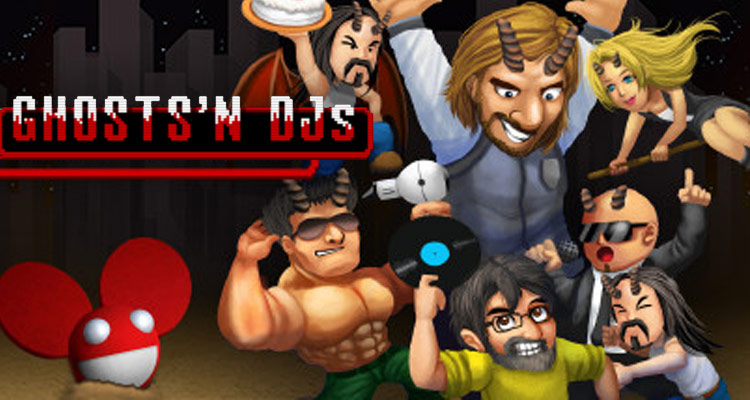 Ghosts'n DJs es un retro-videojuego gratis de Dr Kucho que te enfrenta a productores fantasma y falsos artistas