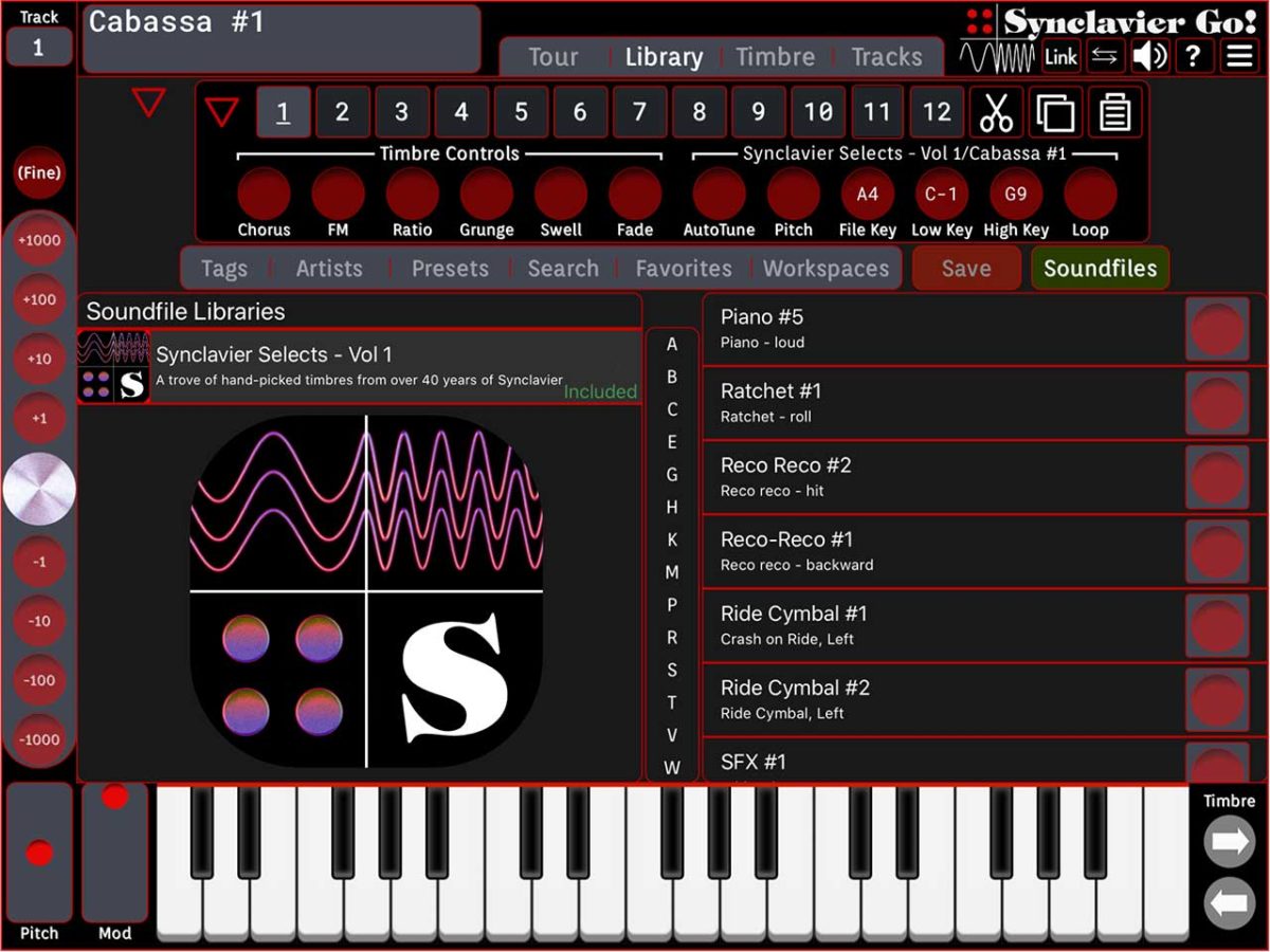 Carga de samples de usuario en Synclavier Go!