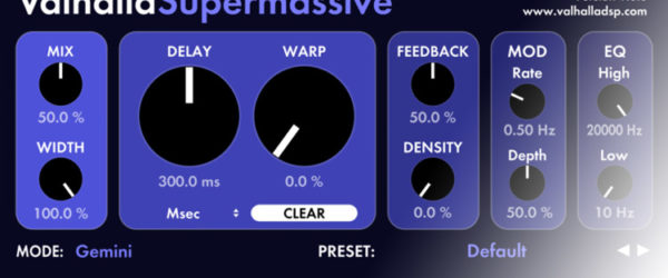 Valhalla Supermassive podría ser el mejor delay/ reverb gratis que puedas descargar por la cara