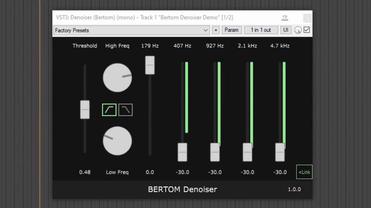 Reductor de ruido gratis: El plugin Bertom Denoiser VST3/AU limpia música, diálogos y postproducción