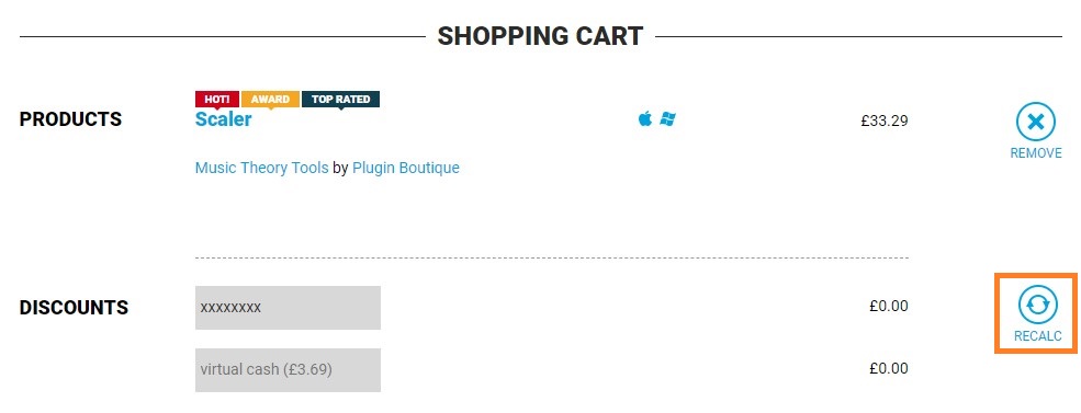 #StayInspired proceso de compra en Plugin Boutique, descuento