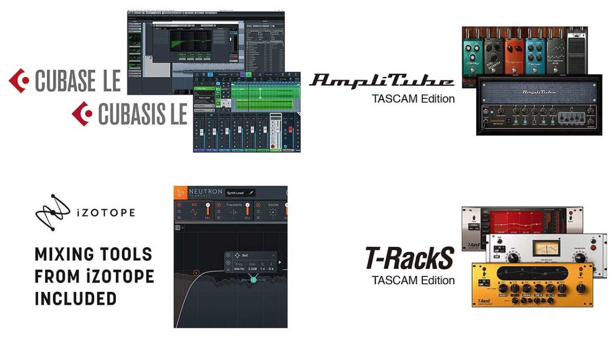 Tascam Series -software incluido con cada interface de audio