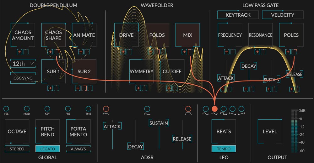 Pendulate es un sintetizador VST3 caótico GRATIS capaz de "generar sonidos diferentes" y metamórficos