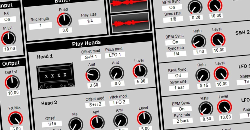 FourHead VST lleva GRATIS el búffering de audio realimentado a nuevas cotas con cuatro cabezales