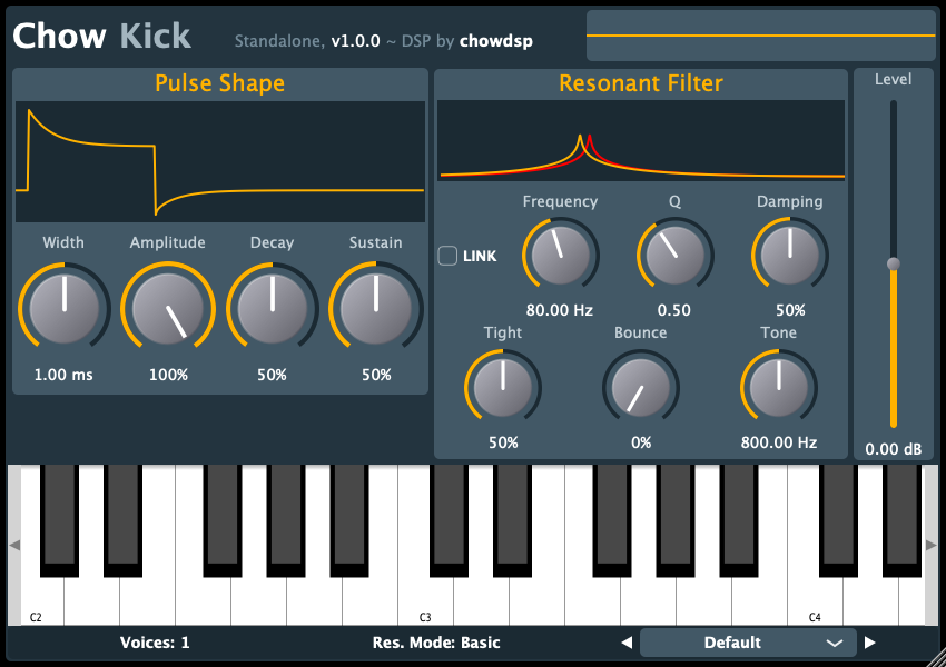 Sonidos de bombo para tus gustos: Diséñalos con el sintetizador GRATIS Chow Kick -PC, Mac, Linux e iOS