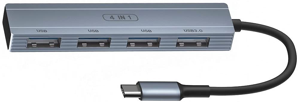 Concentrador USB C de 4 Puertos Adaptador de concentrador USB Tipo C a USB 3.0