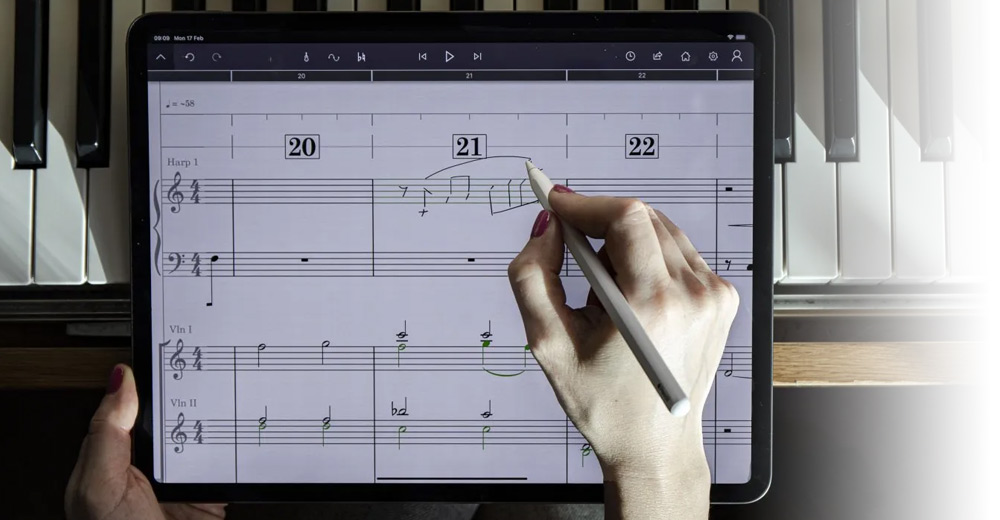 StaffPad para iPad: Creador de partituras polifónicas con entrada multitáctil y todas las opciones