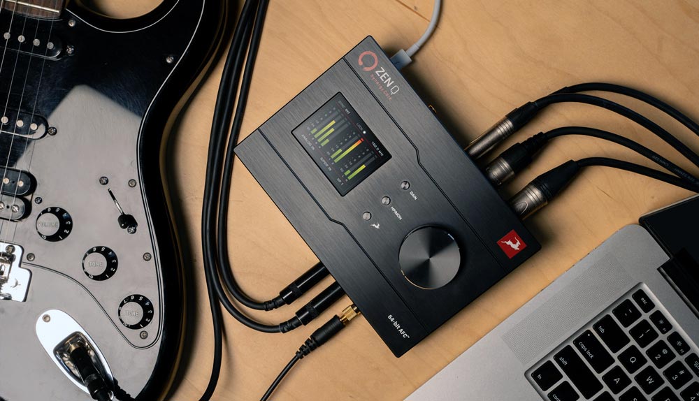 Antelope Audio Zen Q USB en una situación típica de grabación y procesamiento de guitarra