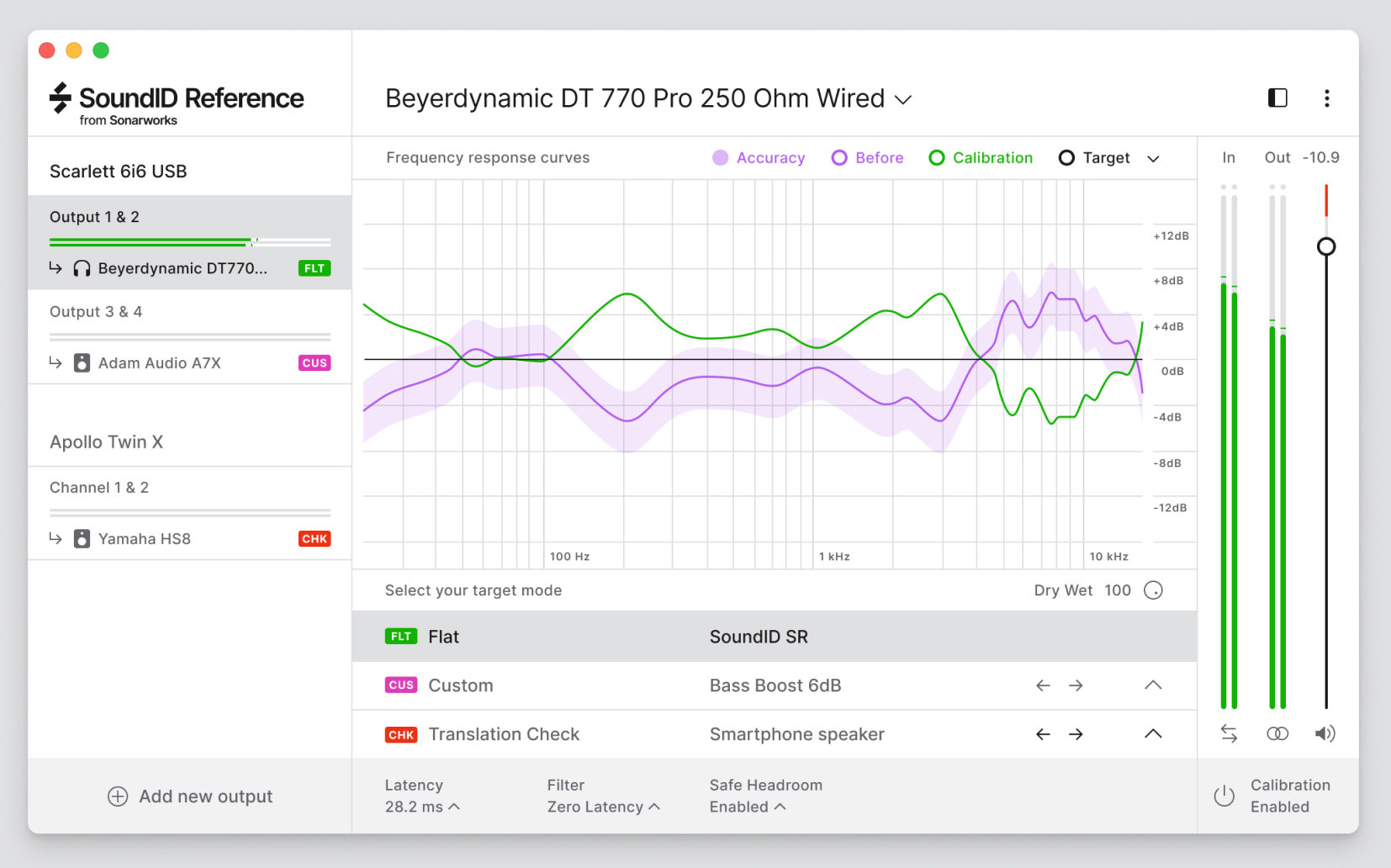 Calibración con un conocido modelo de auriculares en Sonarworks SoundID Reference for Speakers and Headphones