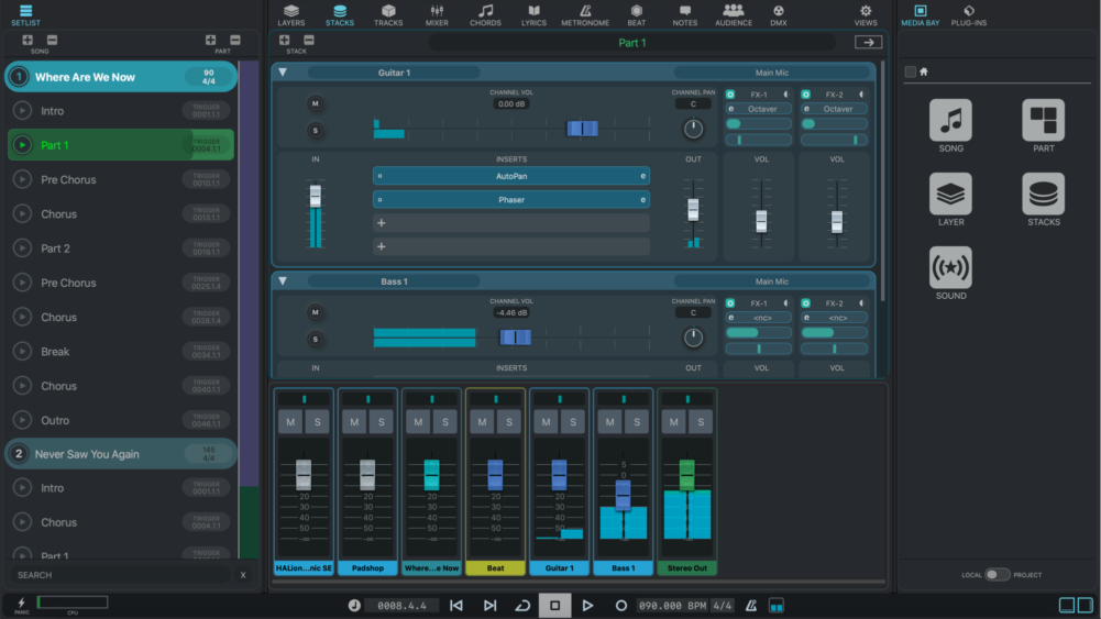 VST Live es la solución software de STEINBERG para crear grandiosas actuaciones en directo