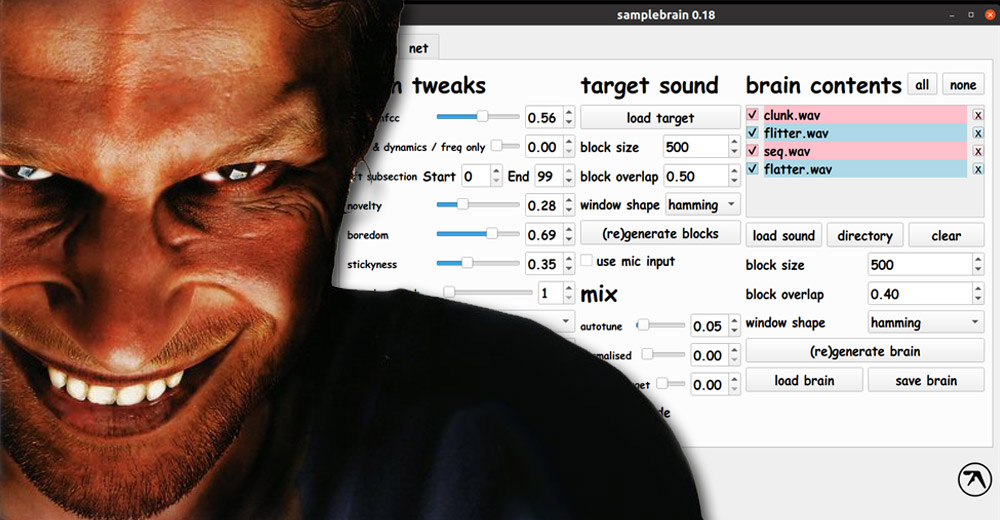 Aphex Twin lanza Samplebrain, una aplicación gratis y de código abierto para samples personalizados