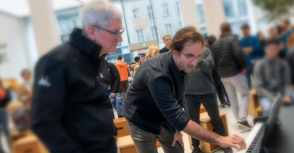 Jonas Gössling de flowkey enseñó su app de piano al CEO de Apple Tim Cook, y esto es lo que pasó
