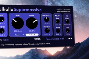 La reverb gratis ValhallaSupermassive 2.5 añade nuevos modos Scorpio & Libra, más presets extra
