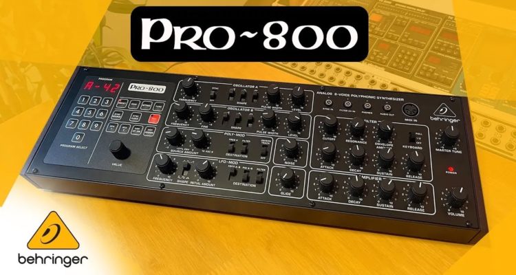 Behringer PRO-800 es un sintetizador analógico de "ocho voces reales" inspirado en Prophet-600