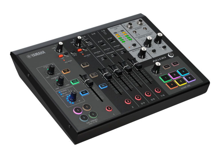 Yamaha AG08 es el mezclador para live streaming de segunda generación con interface de audio a bordo