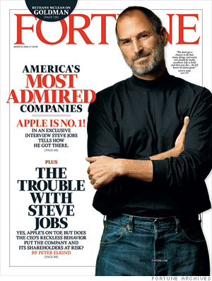 Portada de Fortune Magazine, 17 de Marzo de 2008, con la entrevista "The Trouble With Steve Jobs"