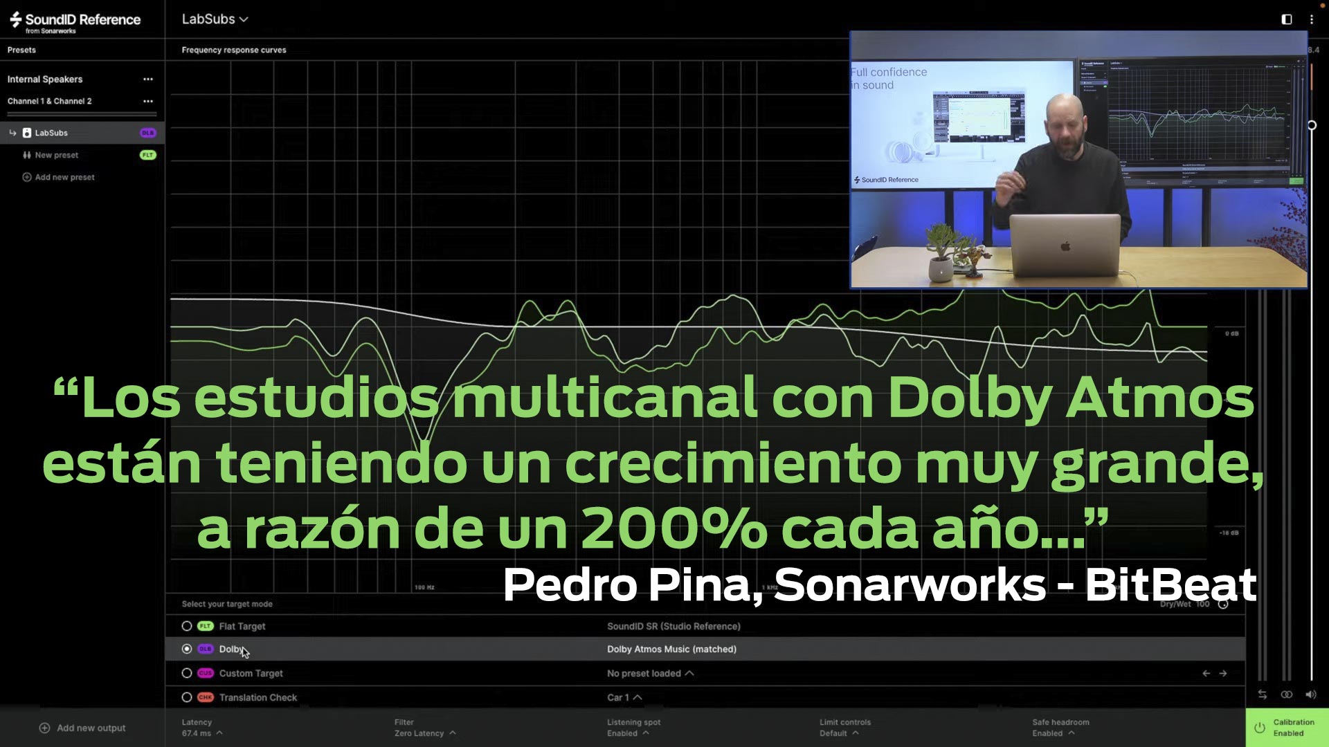 Pedro Pina, crecimiento de estudios Dolby Atmos, evento Sonarworks SoundID Reference en Future Music media[LAB]