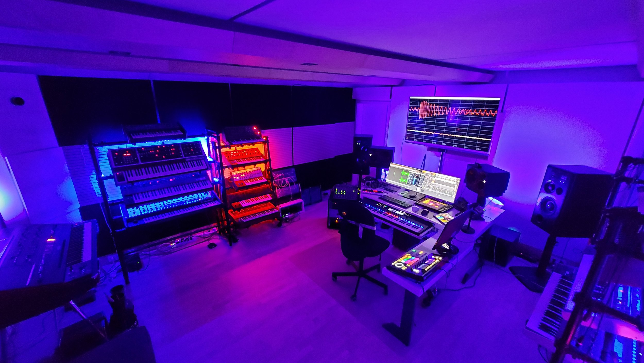 Panorama de las instalaciones de Synthesizer Studio Berlin