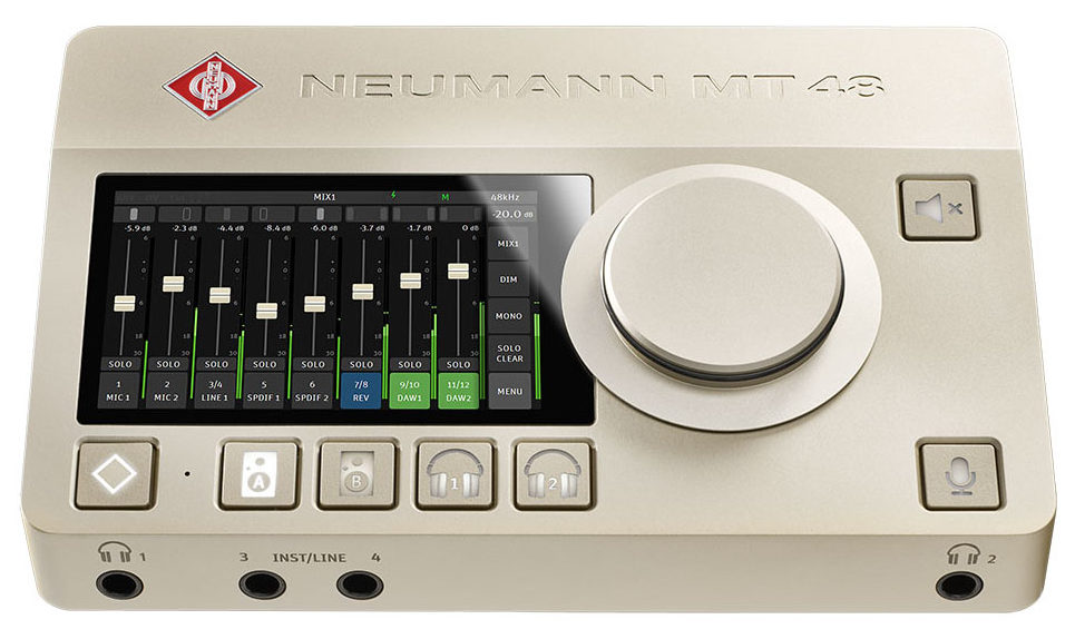 MT48 es el sorprendente interface de audio que Neumann desarrolló en colaboración con los expertos de Merging Technologies