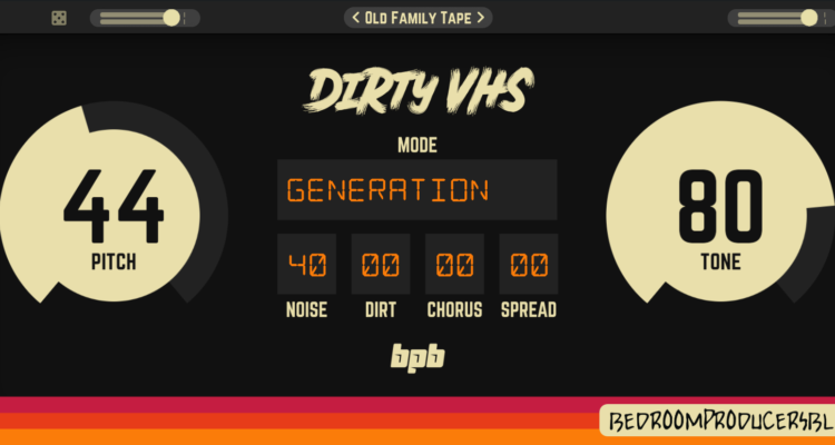 Plugin gratis Dirty VHS -cómo recrear el sonido a baja fidelidad de los antiguos vídeos y cintas ochenteros en tu DAW