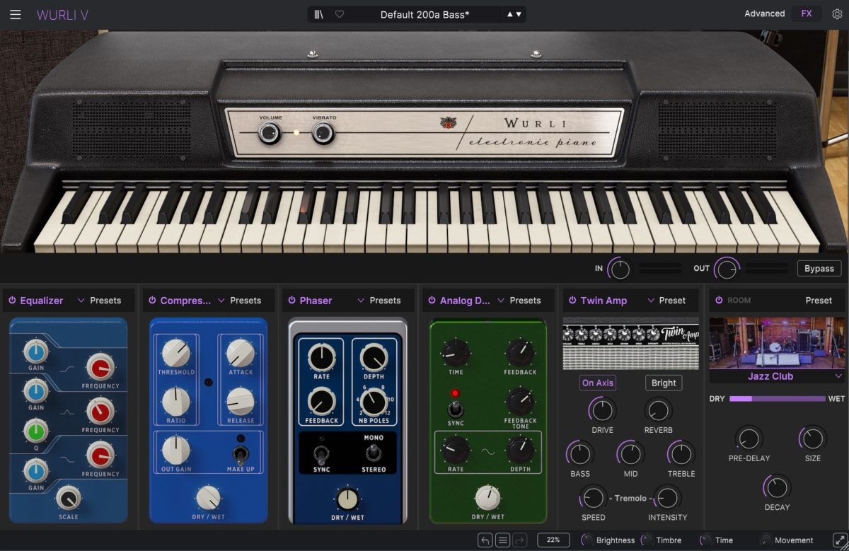 Wurli V3 es otra novedad de Arturia V Collection X y mantiene un aspecto más ordenado y pulcro