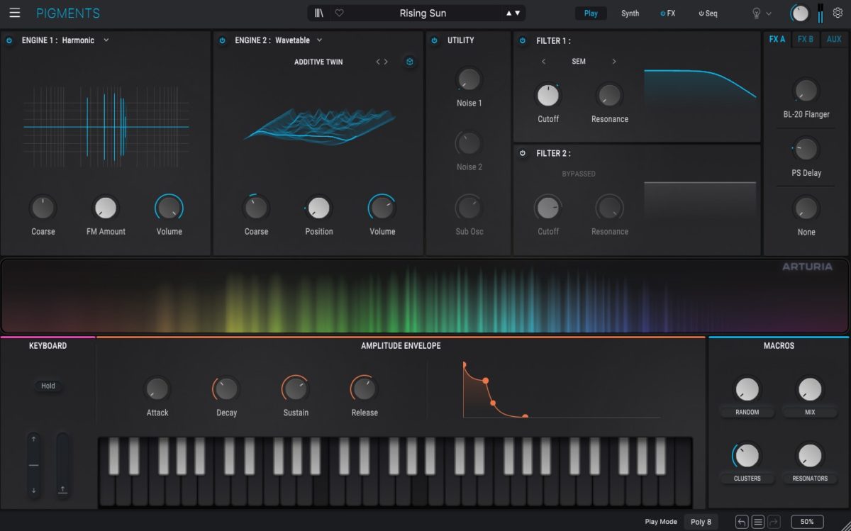 El nuevo Arturia Pigments 5 con algunas mejoras visuales