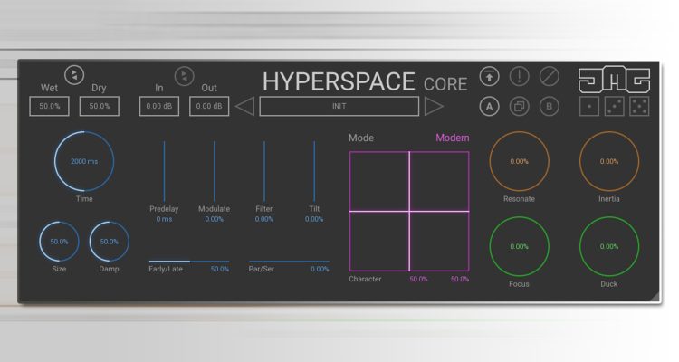 HyperspaceCore ofrece gratis reverberación profesional, control XY y aleatorización creativa