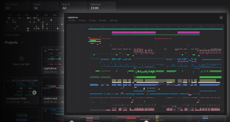Alive, de Rue Blose, cataloga proyectos de Ableton Live sin necesidad de abrir la aplicación -¡muy valioso!