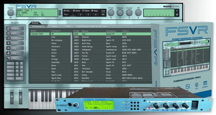 Musica.Studio FSVR le planta cara al FS1R original de formantes: FM con licencia GPL para todos los bolsillos
