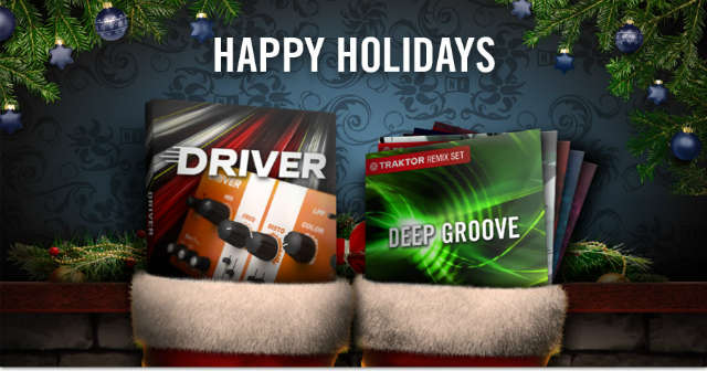 Regalos navideños 2012 de Native Instruments -cinco Remix Sets para Traktor y el plug-in de filtrado y distorsión Driver