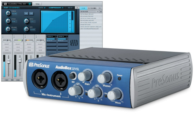 Interface USB para grabación de audio PreSonus AudioBox 22 VSL