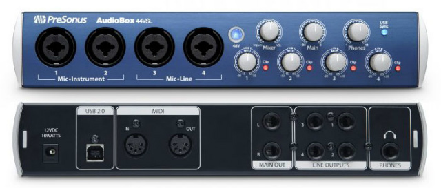 Interface USB para grabación de audio PreSonus AudioBox 44 VSL