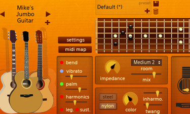 El plug-in gratuito Keolab Spicy Guitar genera guitarras mediante modelado físico