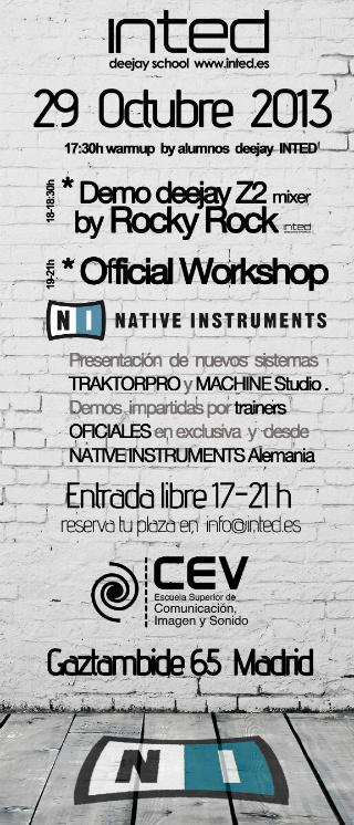 El show de Native Instruments en CEV-INTED incluirá actuaciones y demos de primer nivel  