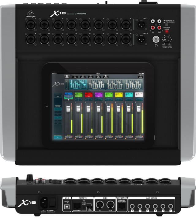 Un interface de audio con 18x18E/S, 16 previos MIDAS, 12 buses, efectos con calidad de estudio... Behringer ha implementado mucha tecnología en su mezclador y dock X18 para iPad