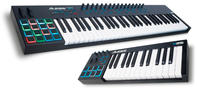 Teclados controladores MIDI Alesis V y VI  